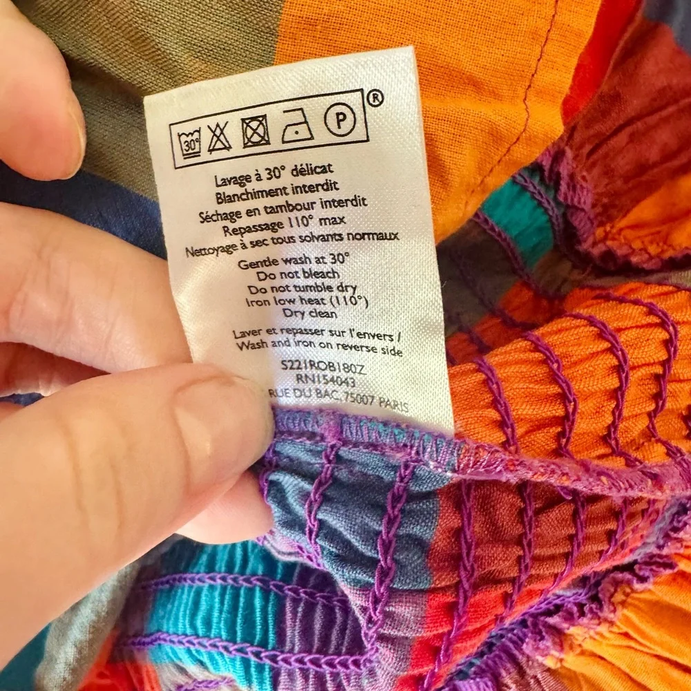 Sezane Multicolor Plaid Mini Dress - Orange, Pink, Blue, Green, Purple - Picture 10 of 11